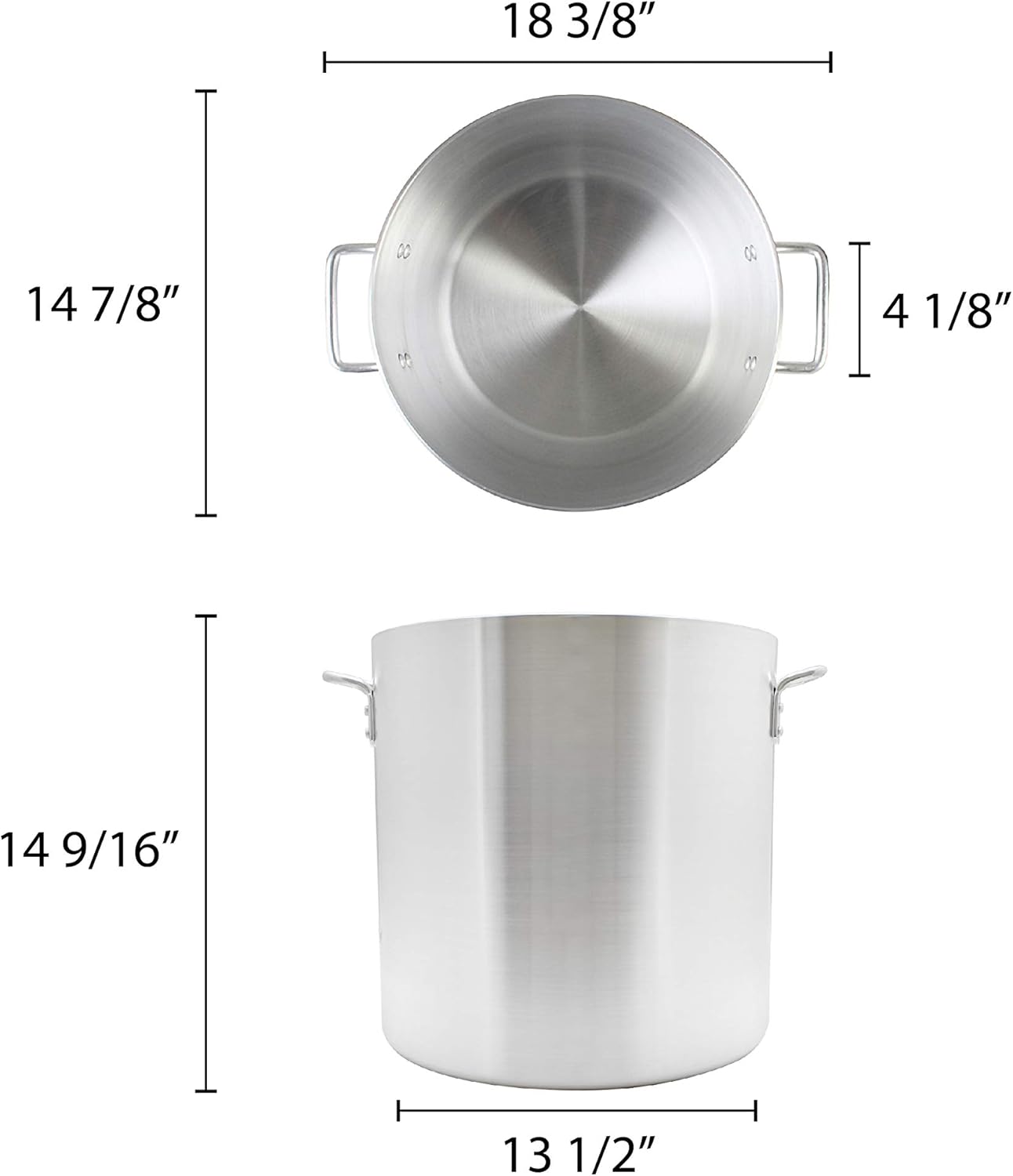 40 Quart Aluminum Stock Pot Commercial Grade