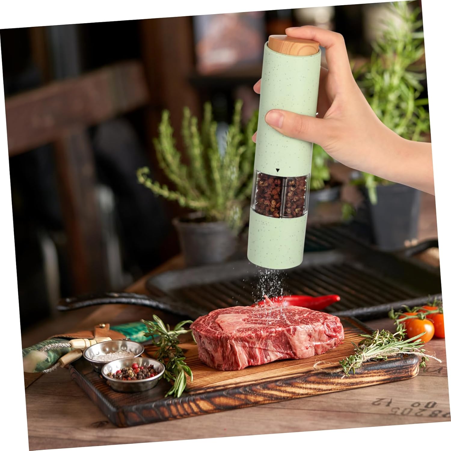 PRETYZOOM Electric Salt Pepper Grinder Set 1