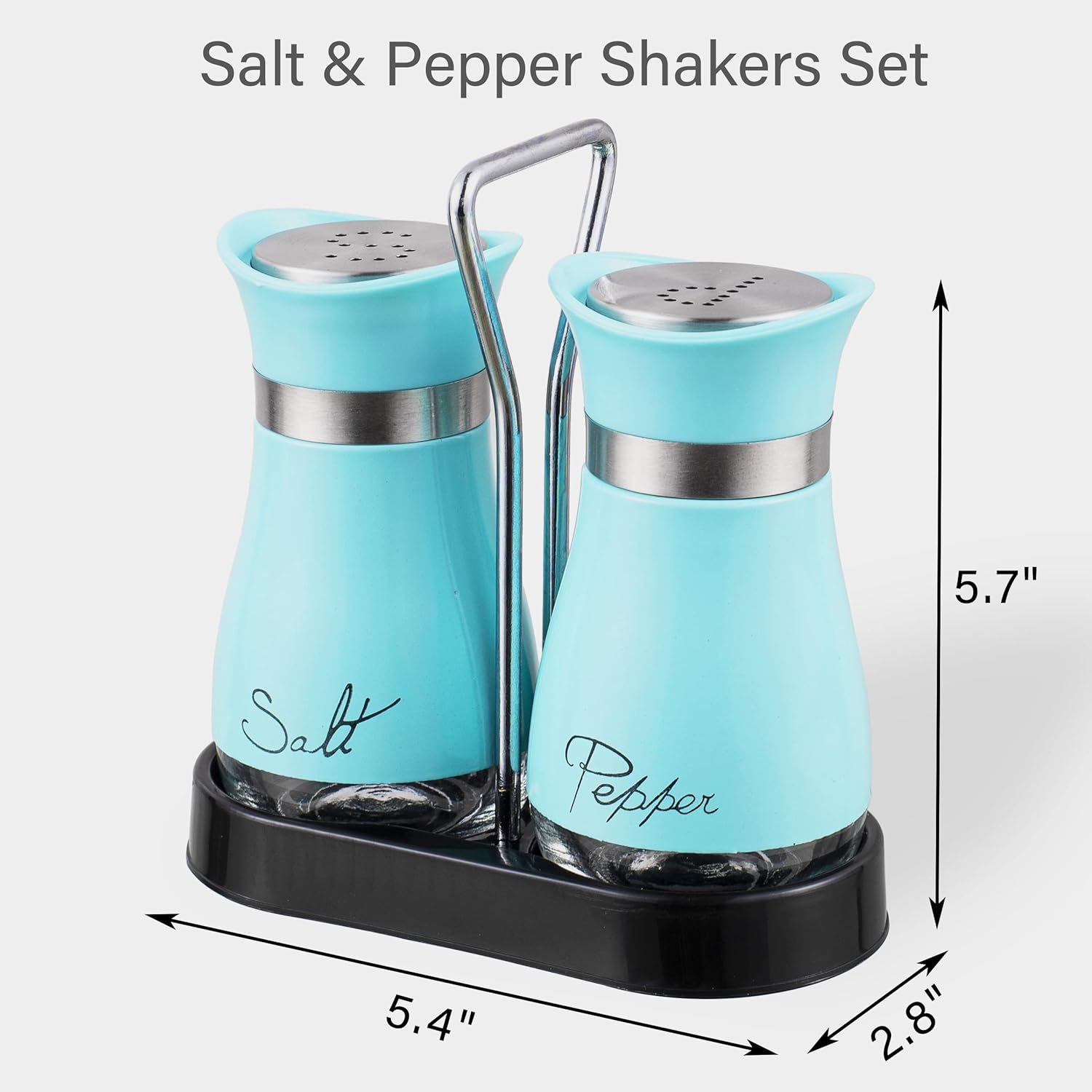 Lonffery Salt Pepper Shakers Set Turquoise