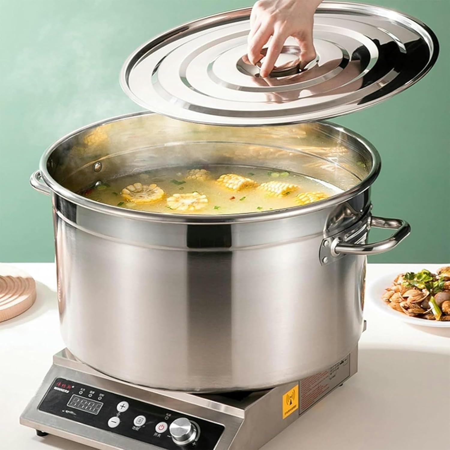 Wzglod Stockpots with Lids and Pasta Basket Set 1