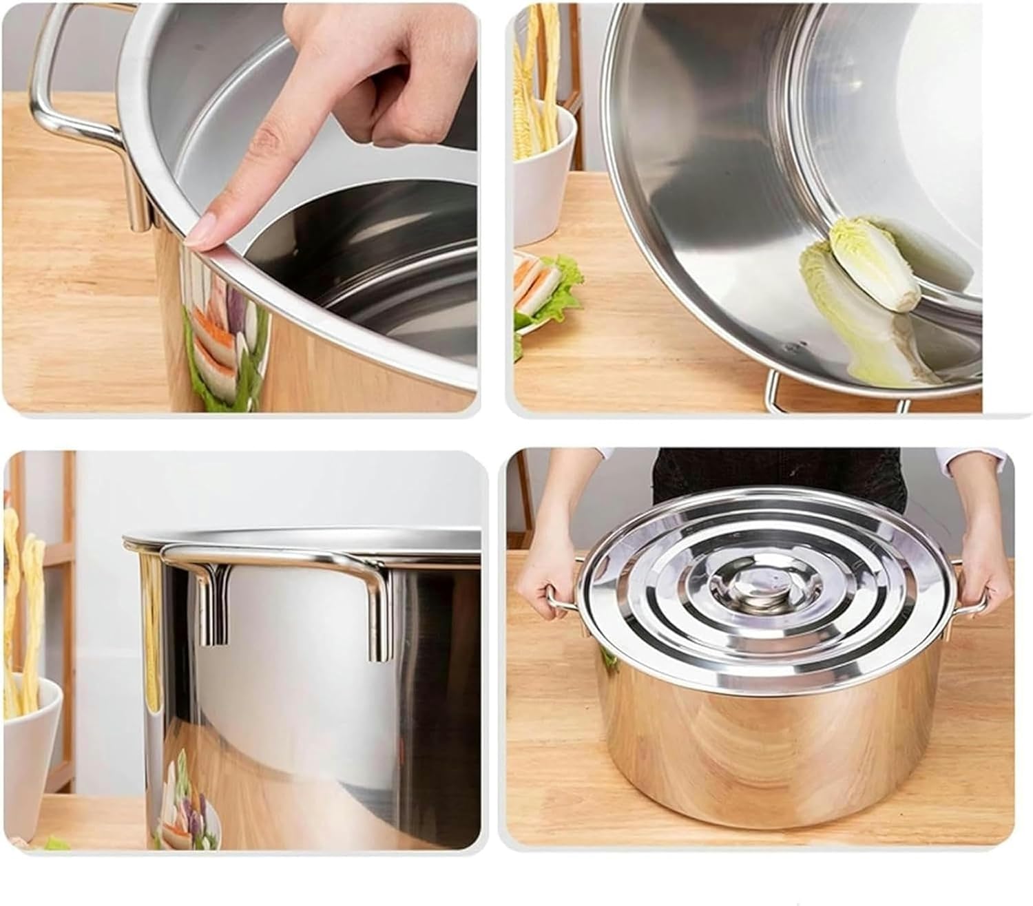 UNbit Heavy Duty Induction Stockpot with Divider and Colander Strainer
