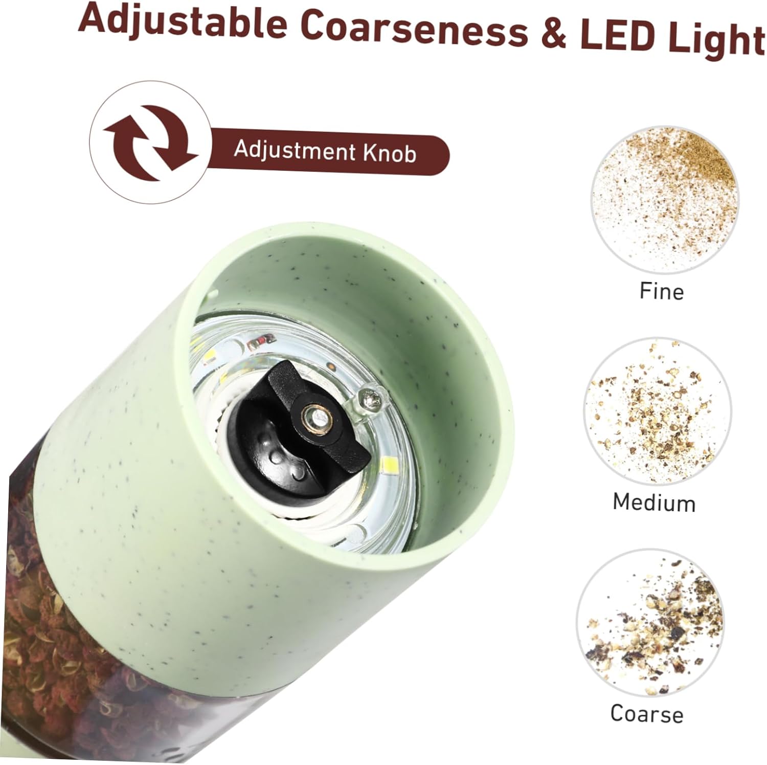 PRETYZOOM Electric Salt Pepper Grinder Set 1
