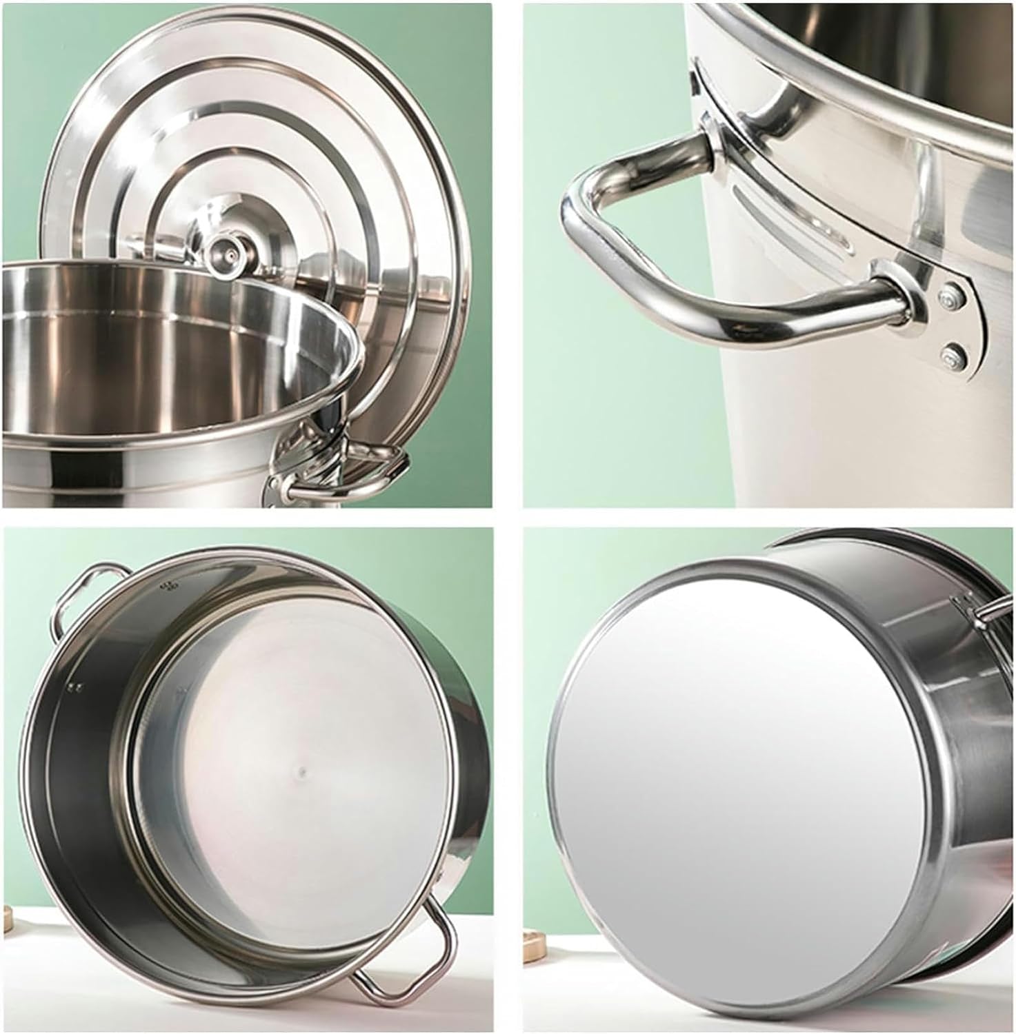 DAOUXIAOSP 45cm 4 Holes Pasta Pot with Strainer Basket 1