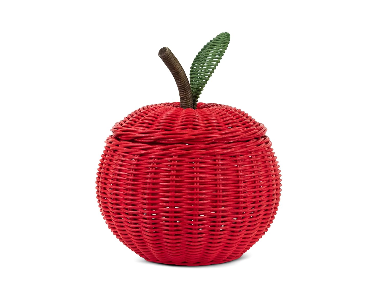 G6 Collection Apple Rattan Storage Basket with Lid 1