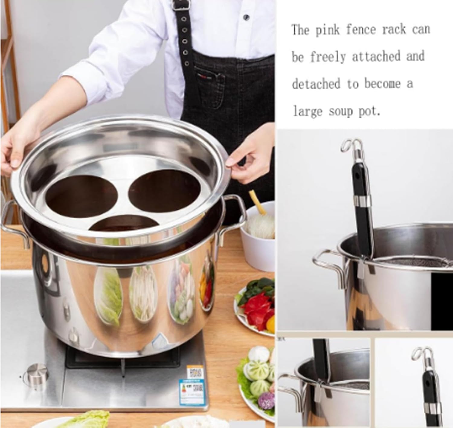 Buokaiw 5-Piece Pasta Cooker with Strainer Set