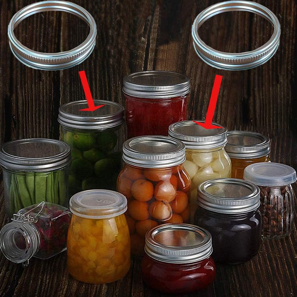 SUCOHANS Durable Rustproof Canning Jar Bands Set of 24
