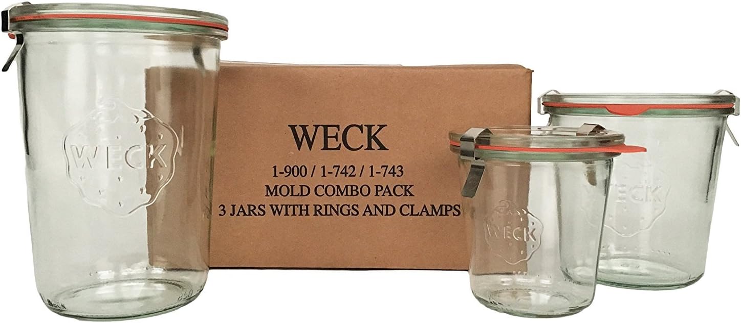 WECK Mold Jar Combo Pack - Clear Glass Jars