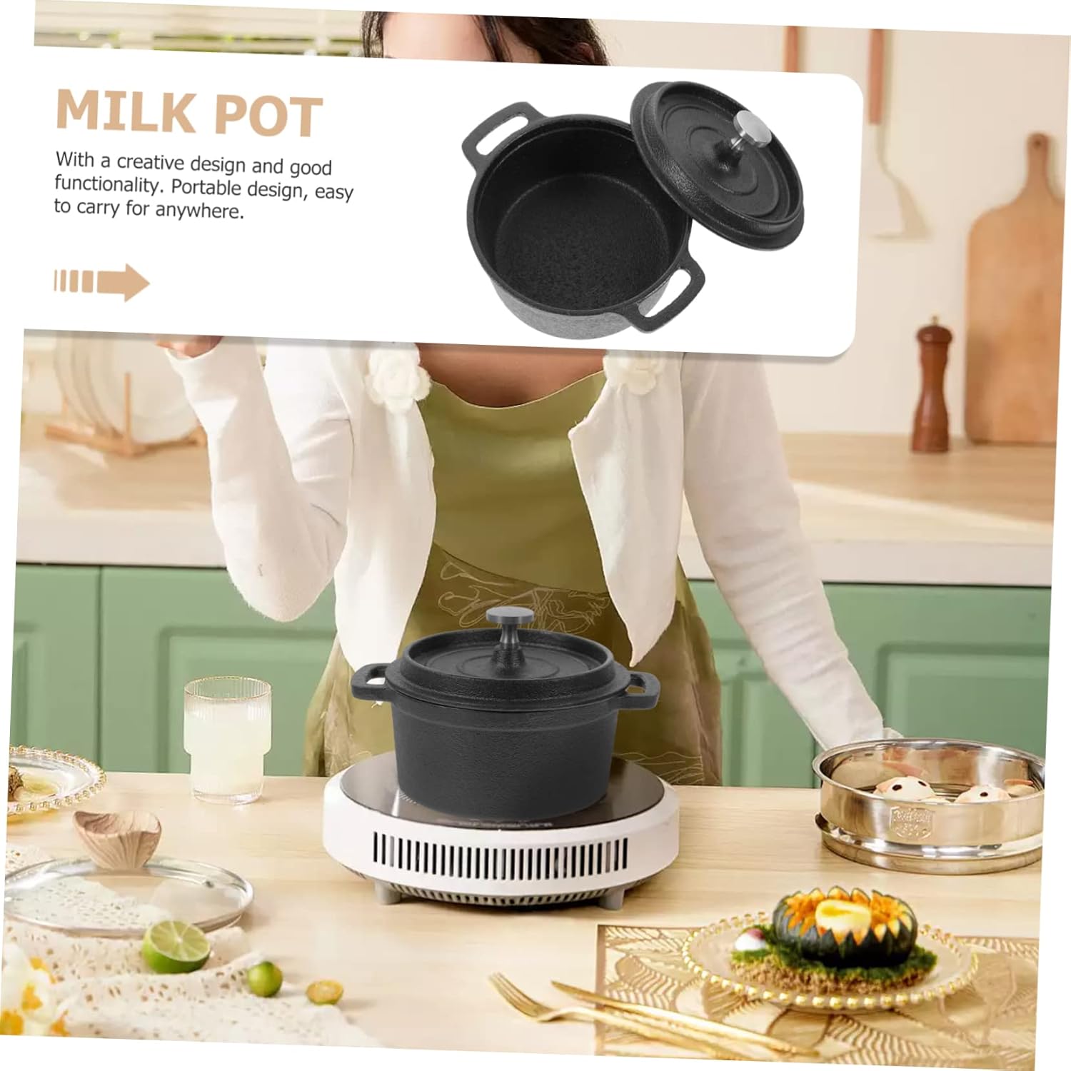 HXSMOZ 2pcs Dual Handle Stock Pot Set 1