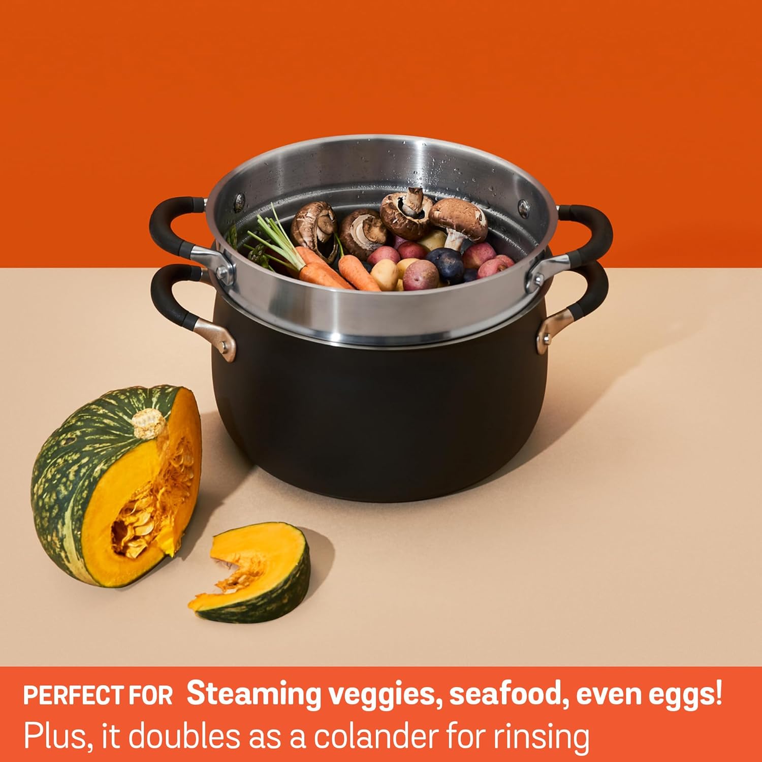 Meyer Accent Series 5 Quart Stainless Steel Steamer