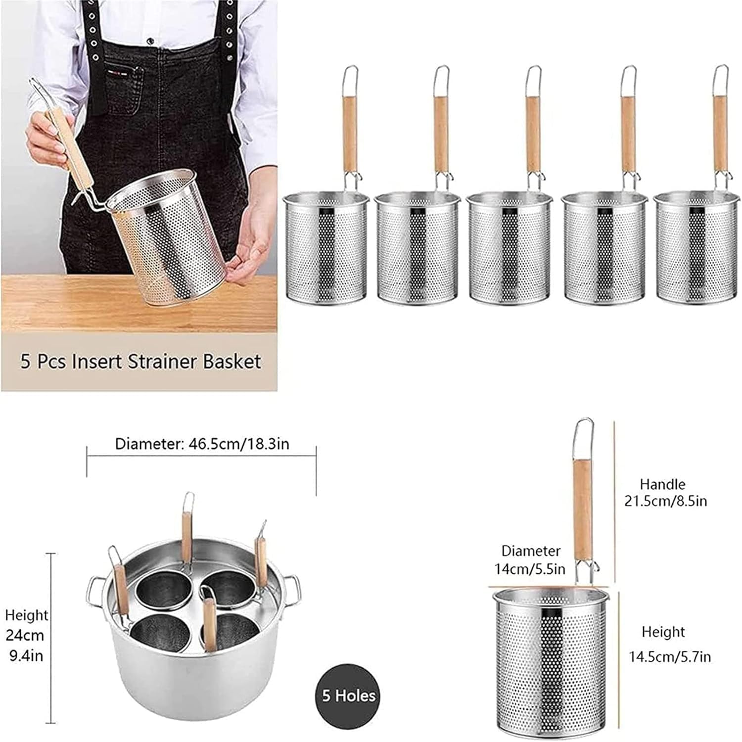 UNbit Pasta Pots Set with Steamer Induction Compatible