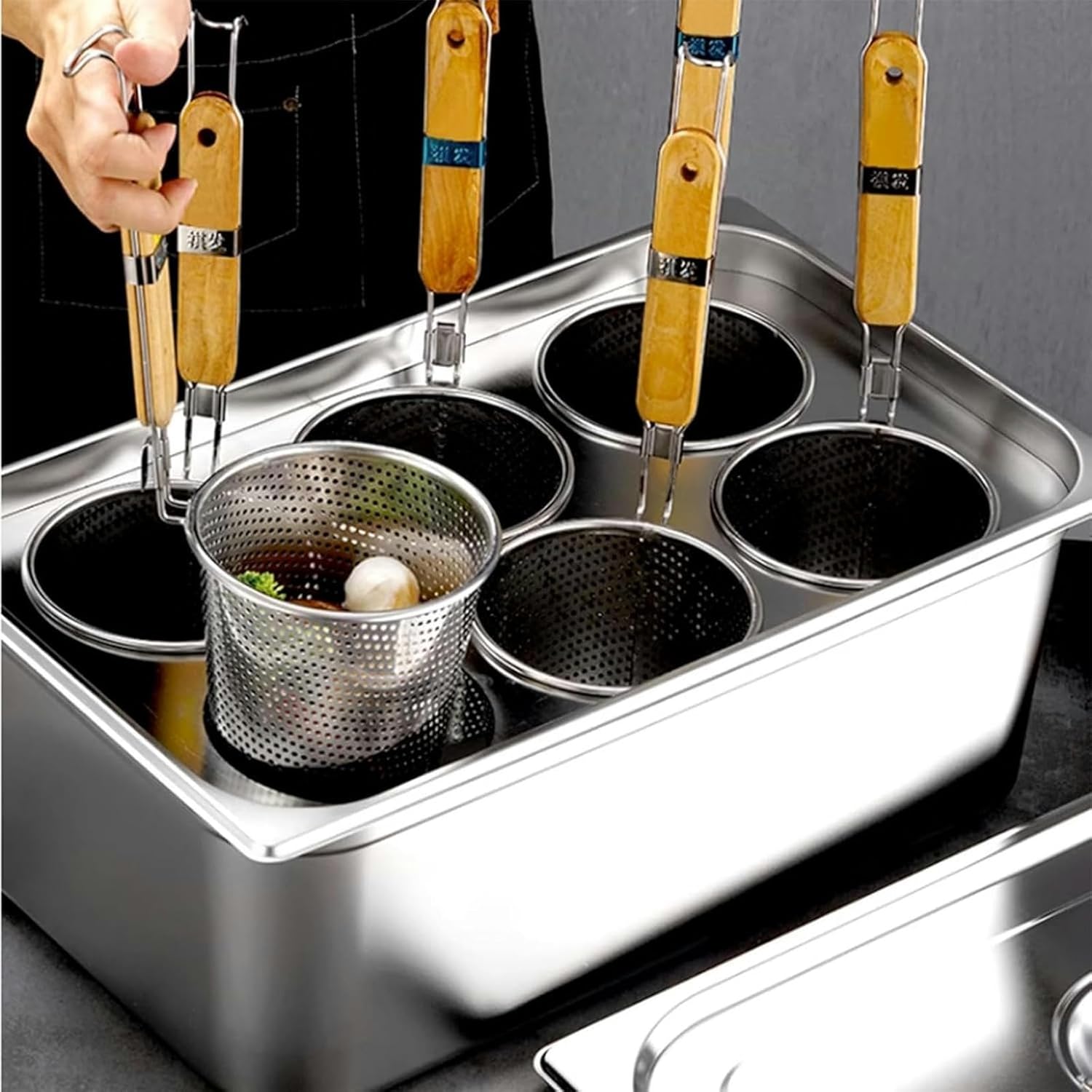Commercial Pasta Cooker Insert Set with 246 Holes 1