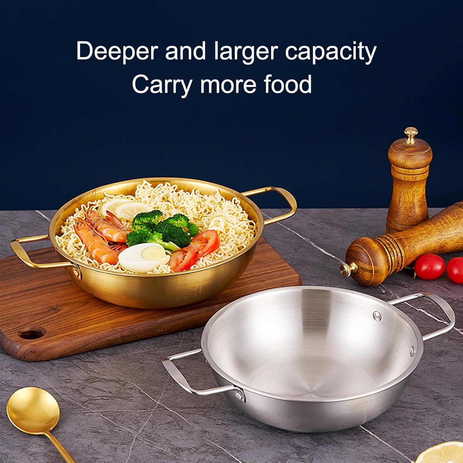 UNbit Korean Ramen Pot Noodle Bowl with Handles