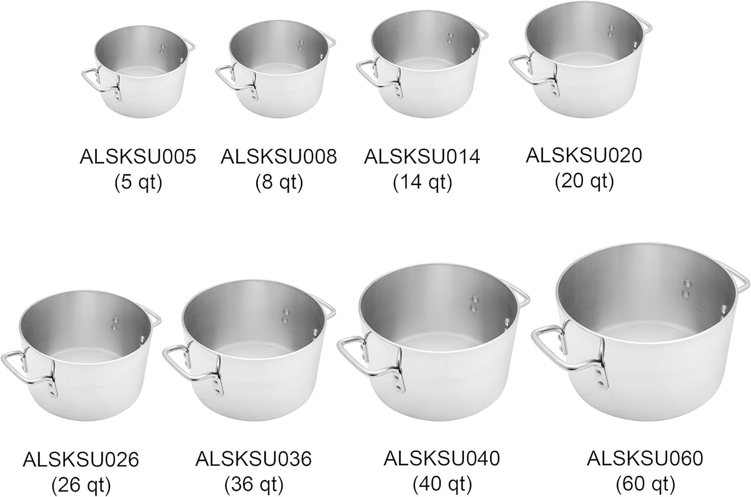 60 Quart Aluminum Sauce Pot Mirror Finish