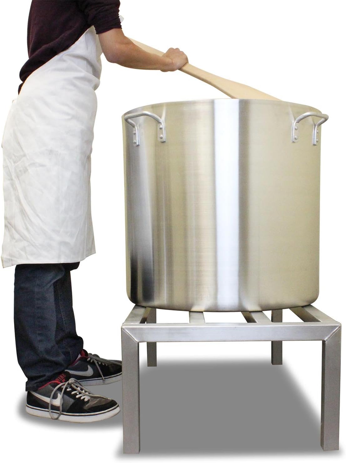 160 Quart Aluminum Stock Pot with Side Handles