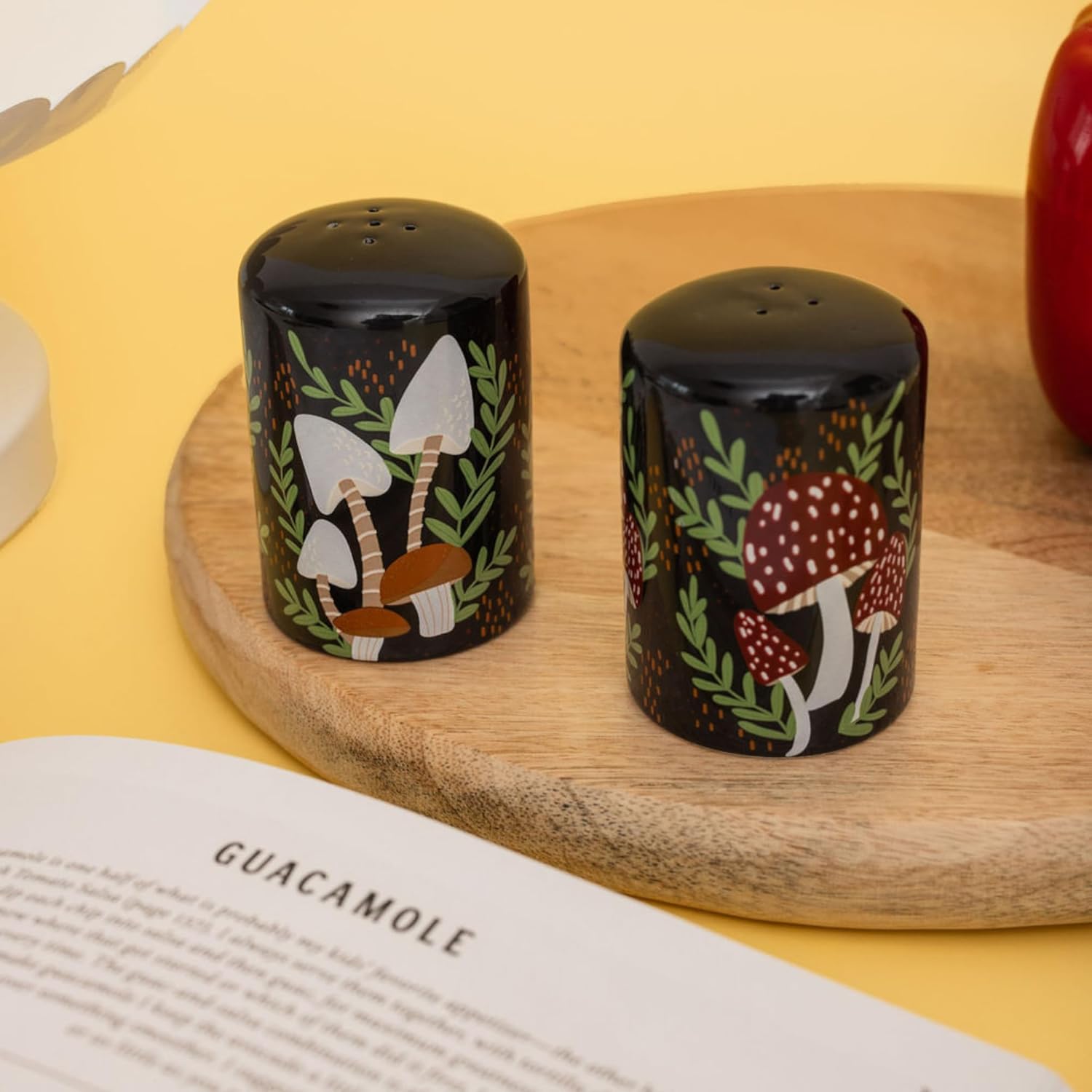 Steel Mill Co Mushroom Salt Pepper Shakers Set