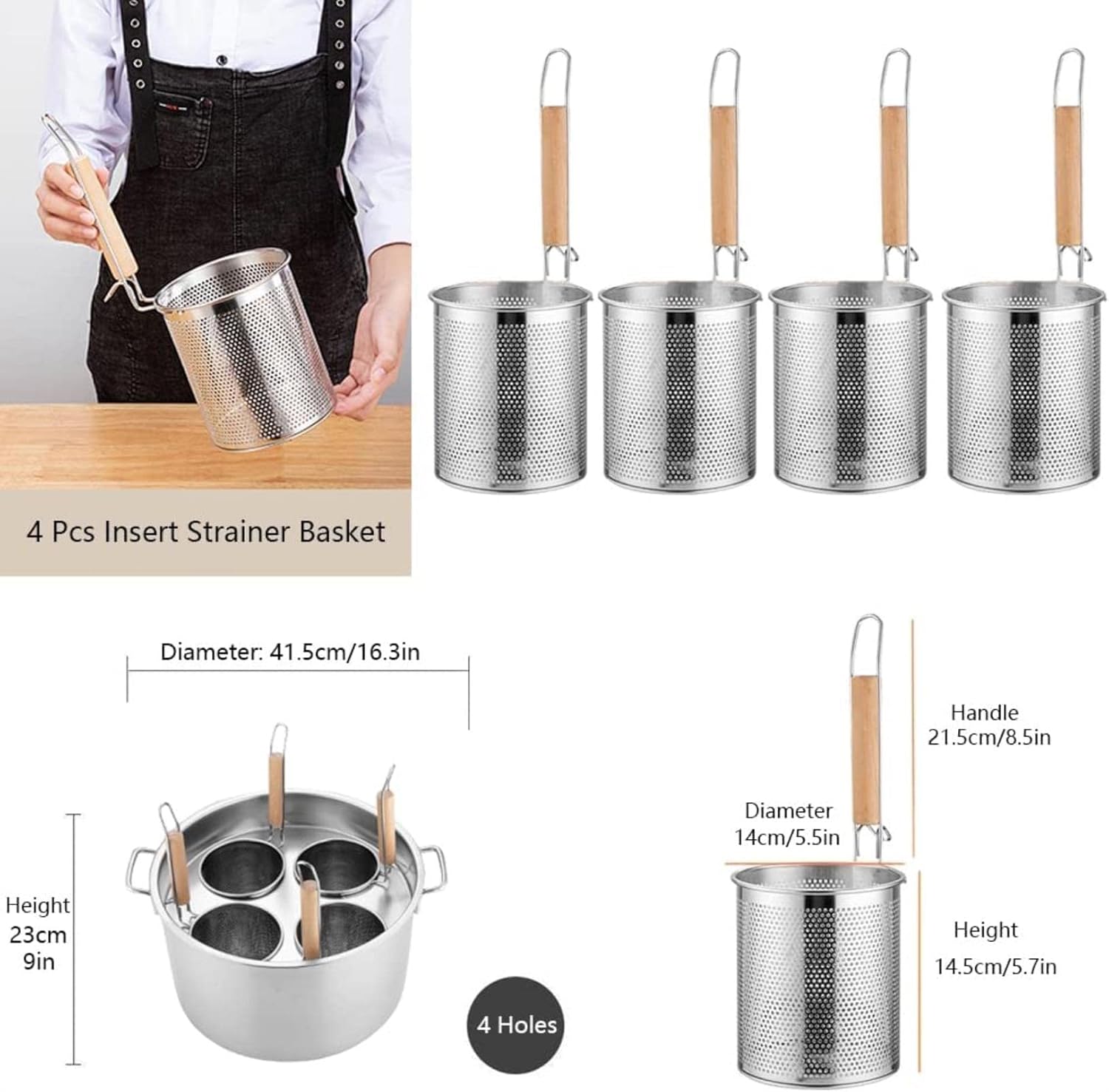 GLDWEY Multifunctional Pasta Cooker Set