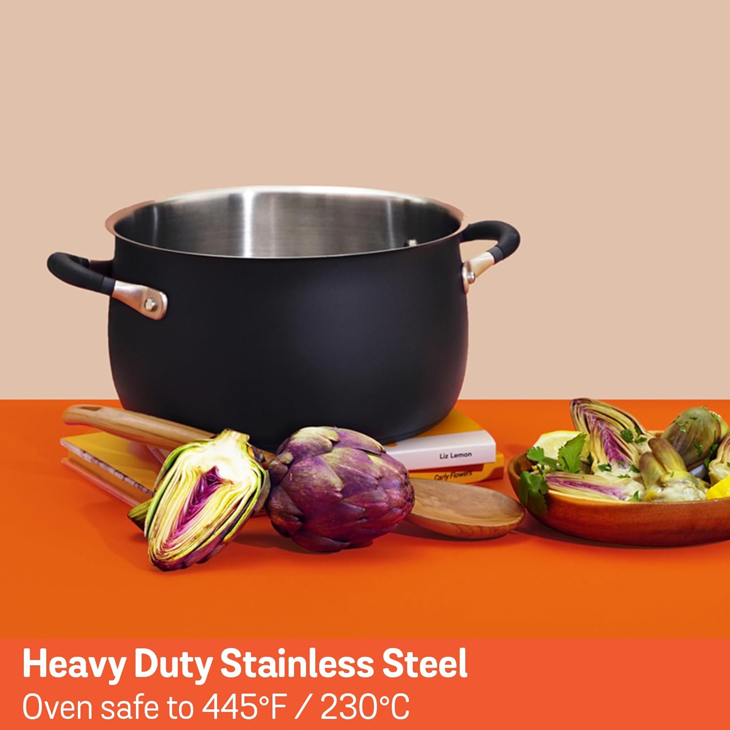 Meyer Matte Black Stockpot 65 Qt Induction Safe