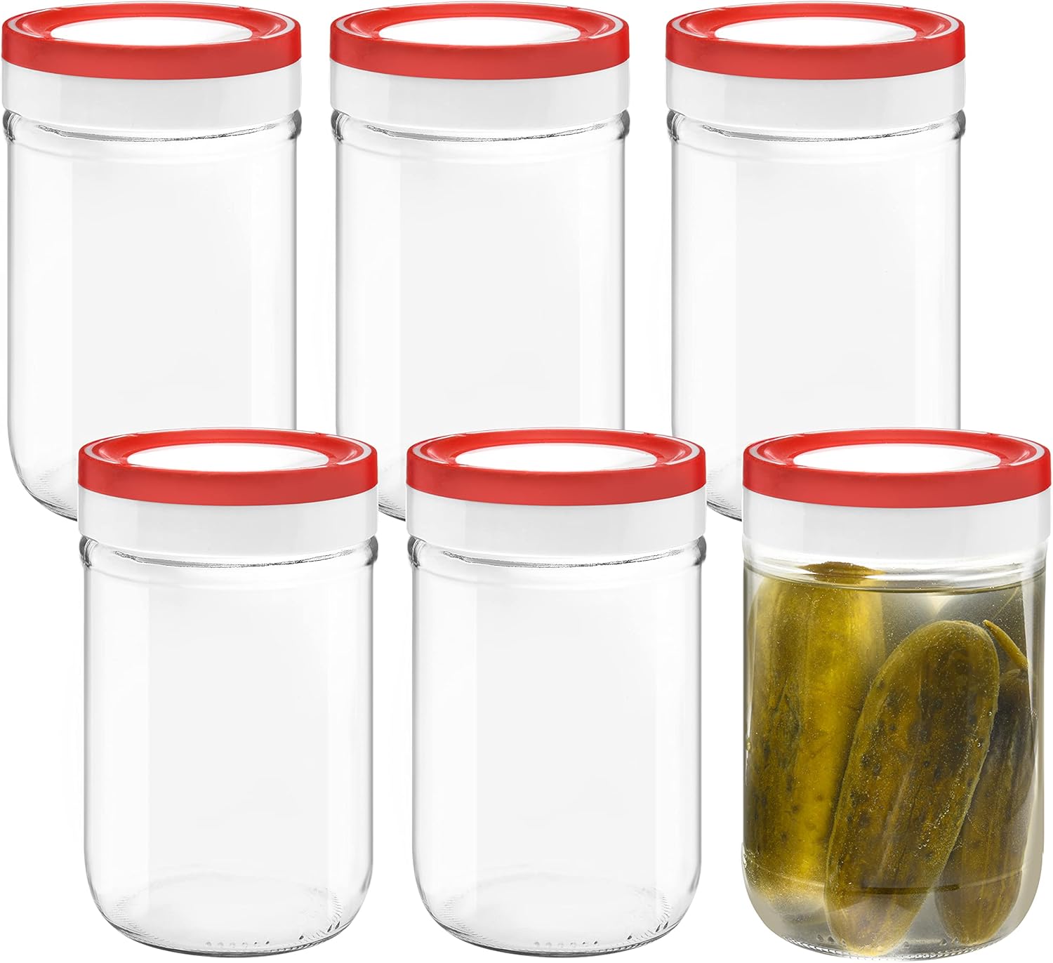 Tribello 22 Oz Wide Mouth Mason Jars 6-Pack 1