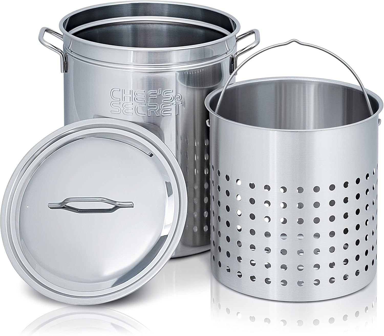 Chefs Secret 44 Quart Stockpot with Basket