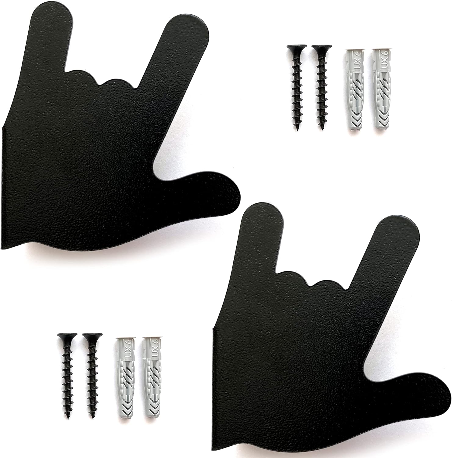 Funny Wall Coat Hooks 2pcs - Heavy Duty Metal
