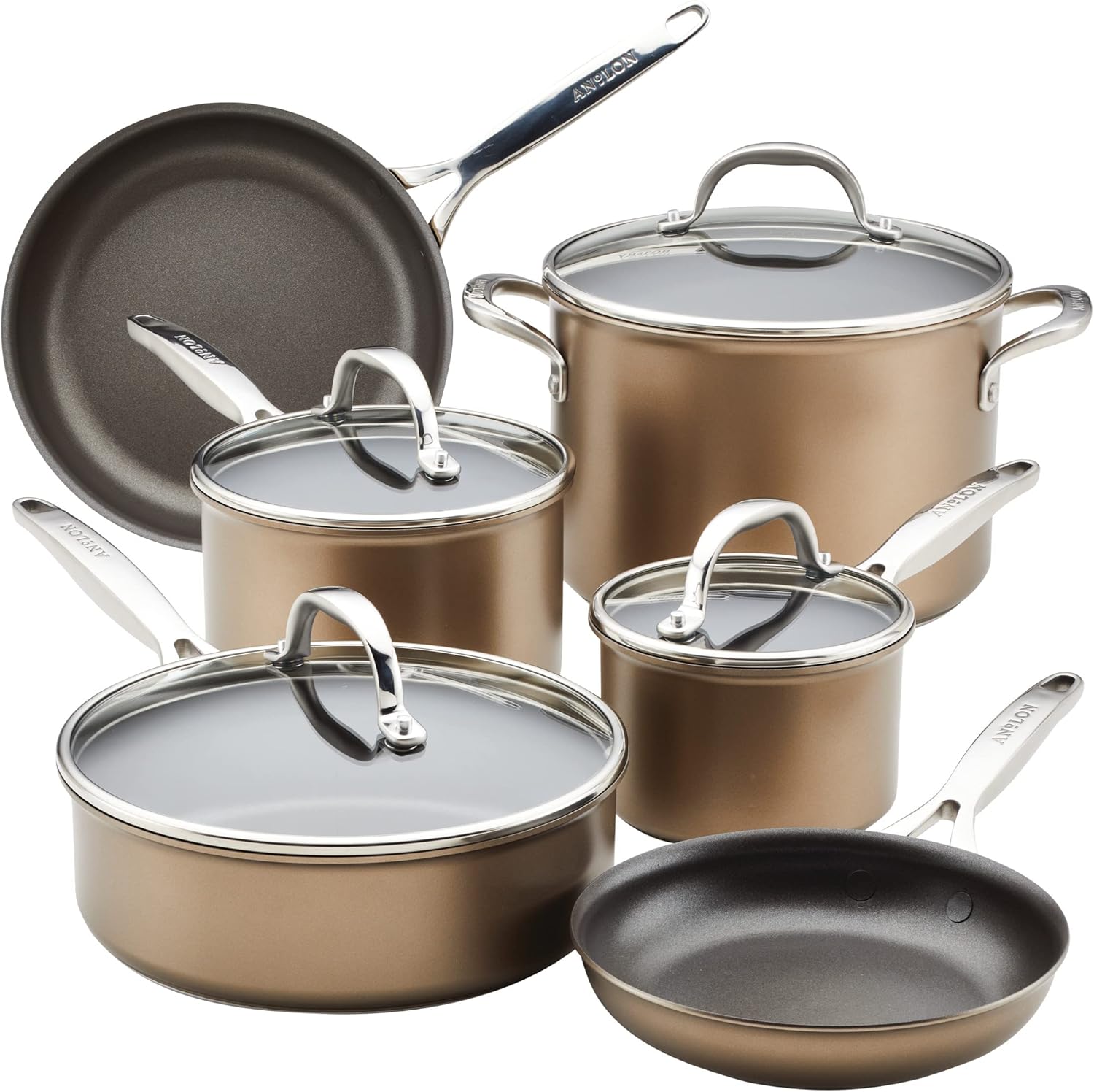 Anolon Ascend 10-Piece Hard Anodized Nonstick Cookware Set
