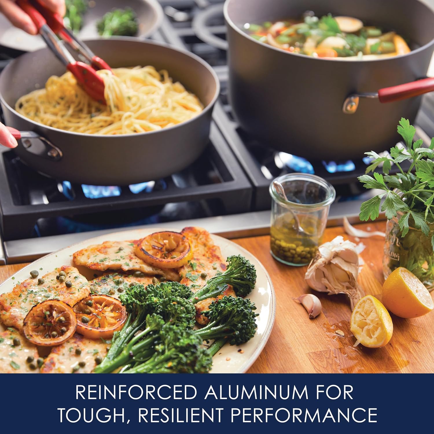 Rachael Ray 12-Piece Hard Anodized Nonstick Cookware Set