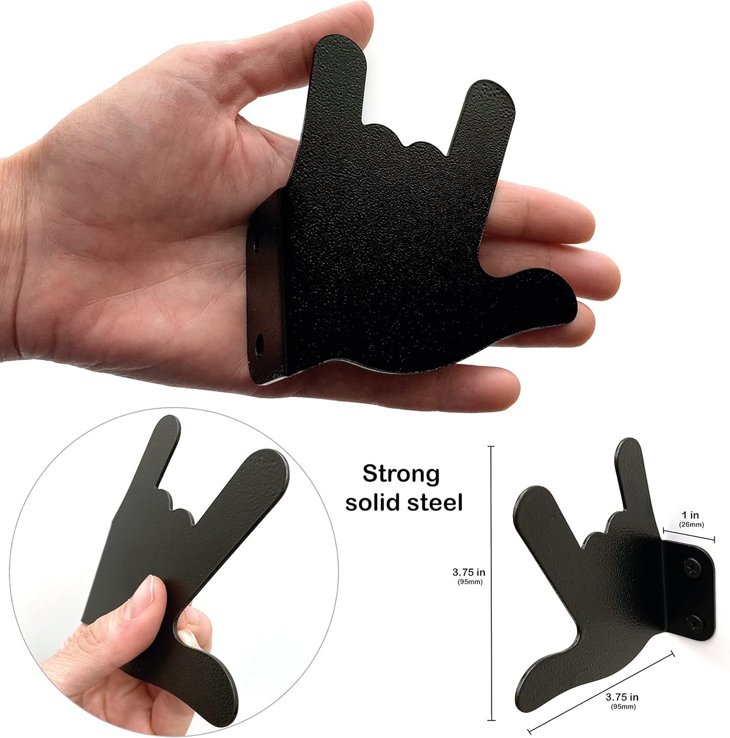 Funny Wall Coat Hooks 2pcs - Heavy Duty Metal