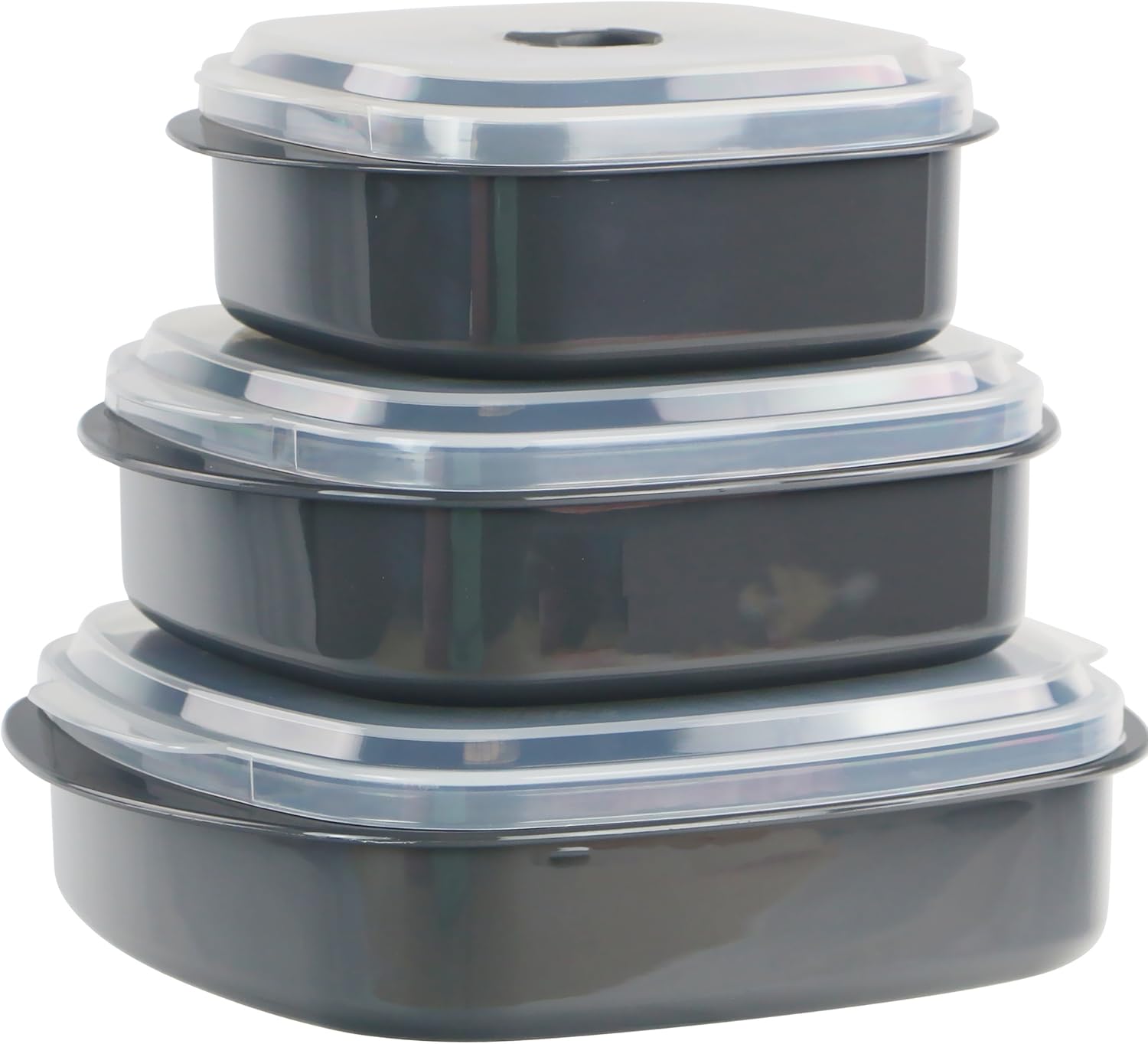 Reston Lloyd 3-Piece Microwave Storage Set Gray