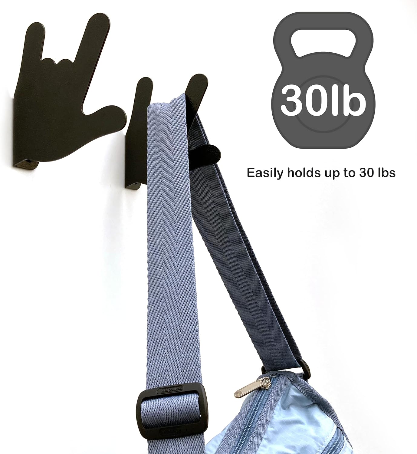 Funny Wall Coat Hooks 2pcs - Heavy Duty Metal