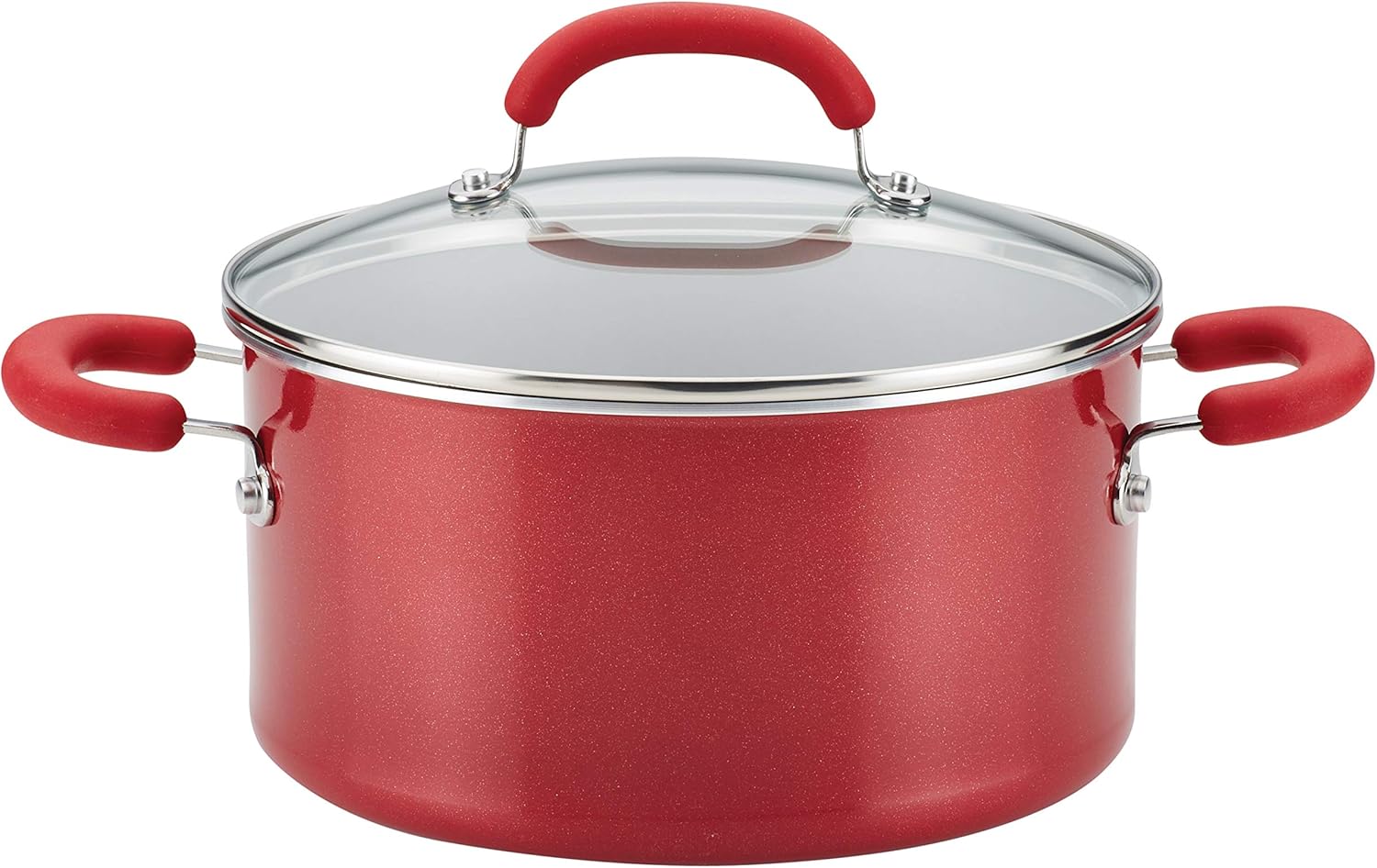 Rachael Ray 6 Quart Nonstick Stockpot with Lid - Red 1