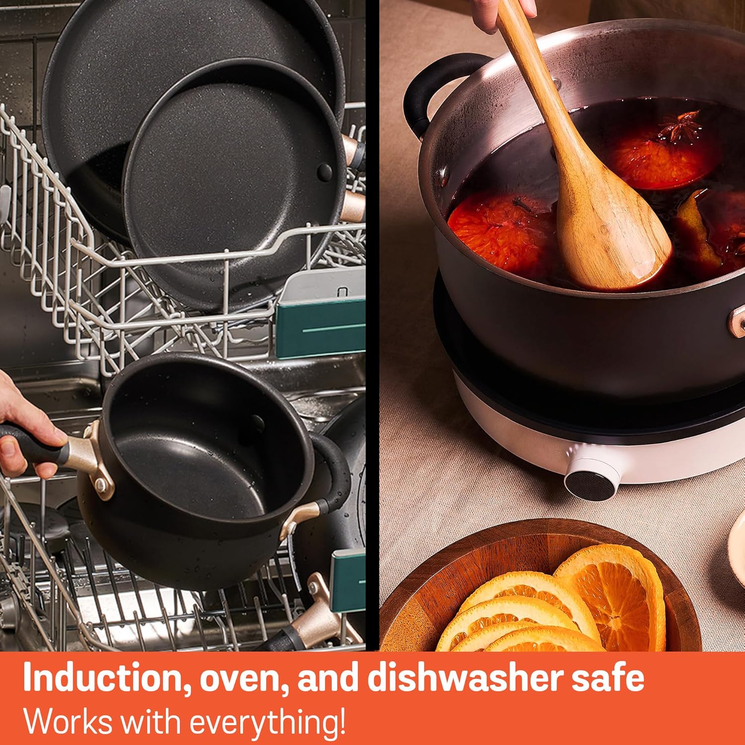 Meyer Matte Black Stockpot 65 Qt Induction Safe