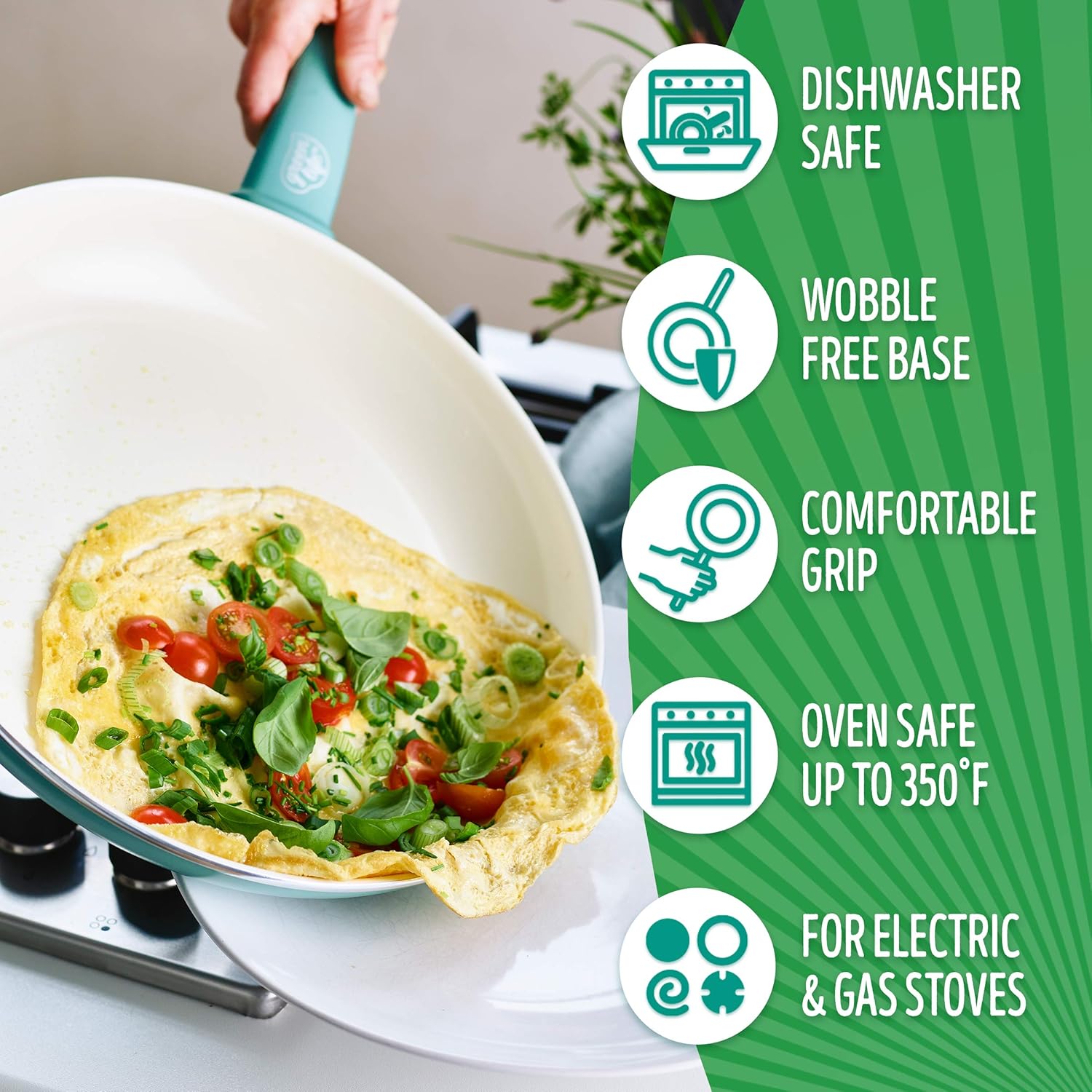 GreenLife 11 Griddle Pan 12 Frying Pan Set PFAS-Free Ceramic Nonstick Cookware