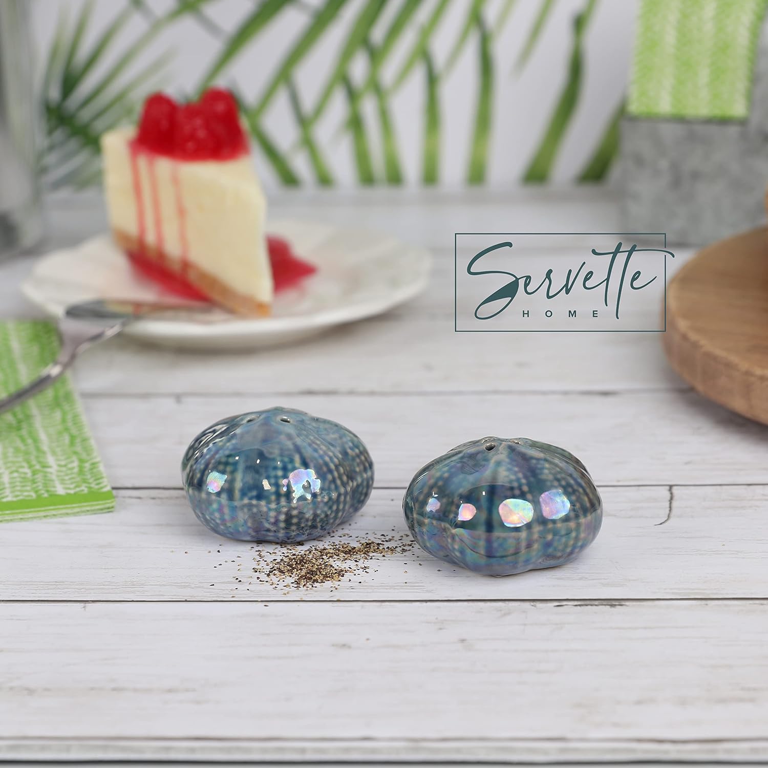 Servette Home Beach Scene Salt Pepper Shaker Set