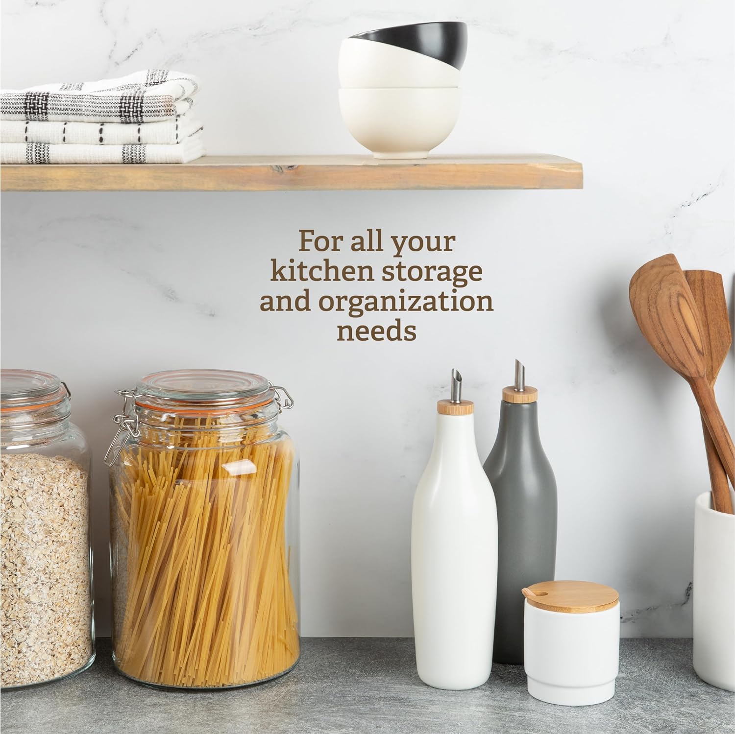 KitchenToolz Gallon Glass Jar with Hinged Lids - Pack of 2