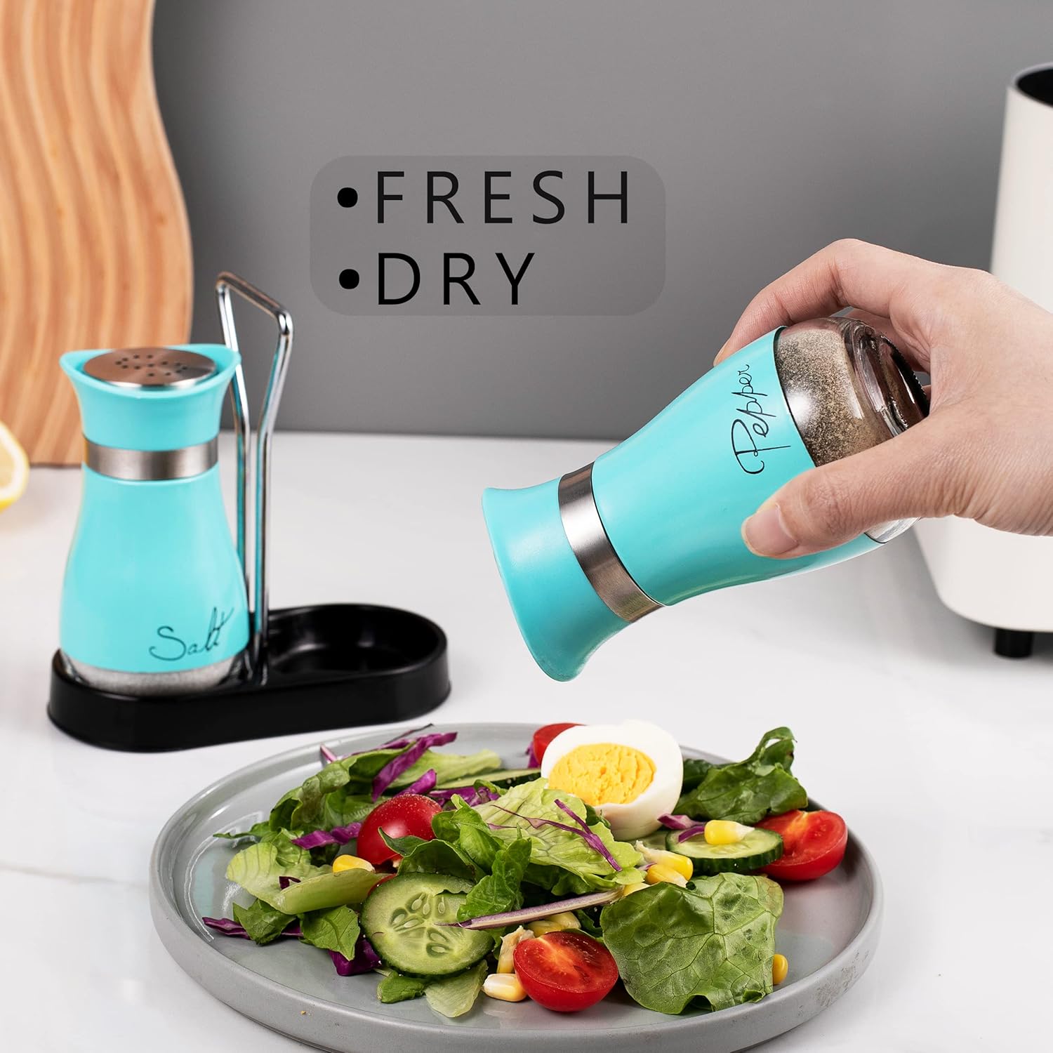 Lonffery Salt Pepper Shakers Set Turquoise