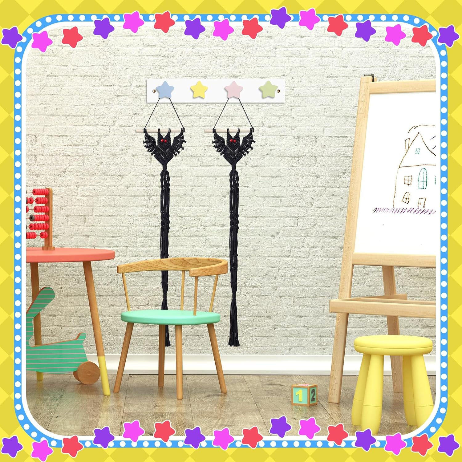 Suzile 2 Pcs Wall Hooks for Kids Coat Rack