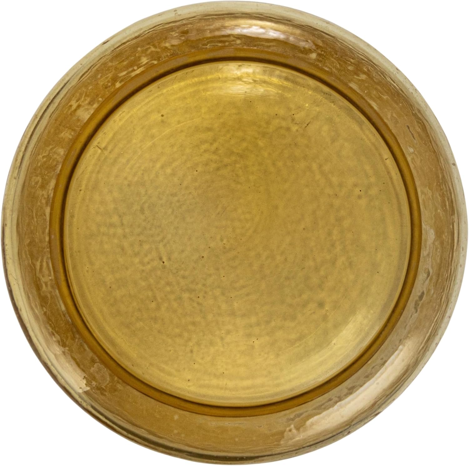 Bloomingville Yellow Hammered Glass Jar with Mango Wood Lid