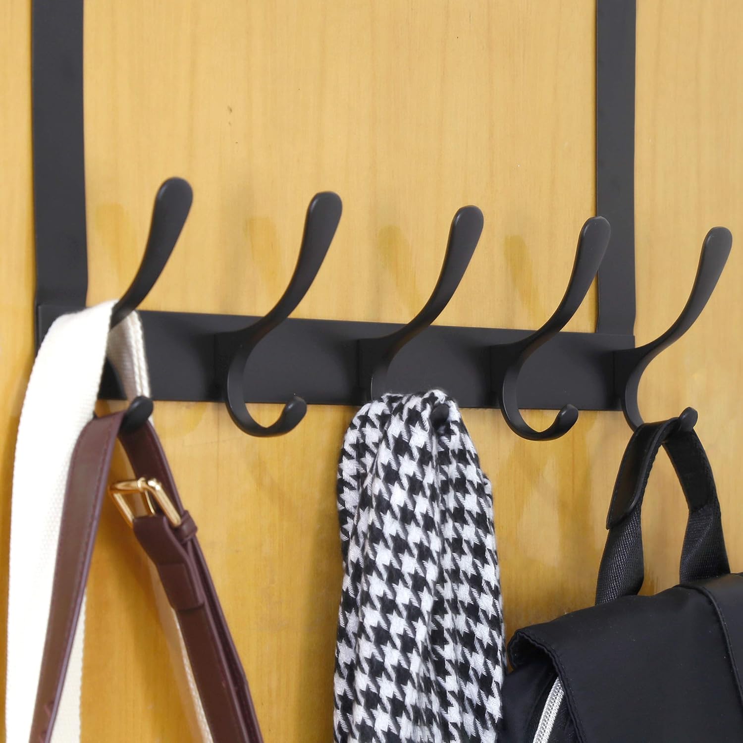 WEBI Bronze Over The Door Hook Rack with 5 Hooks