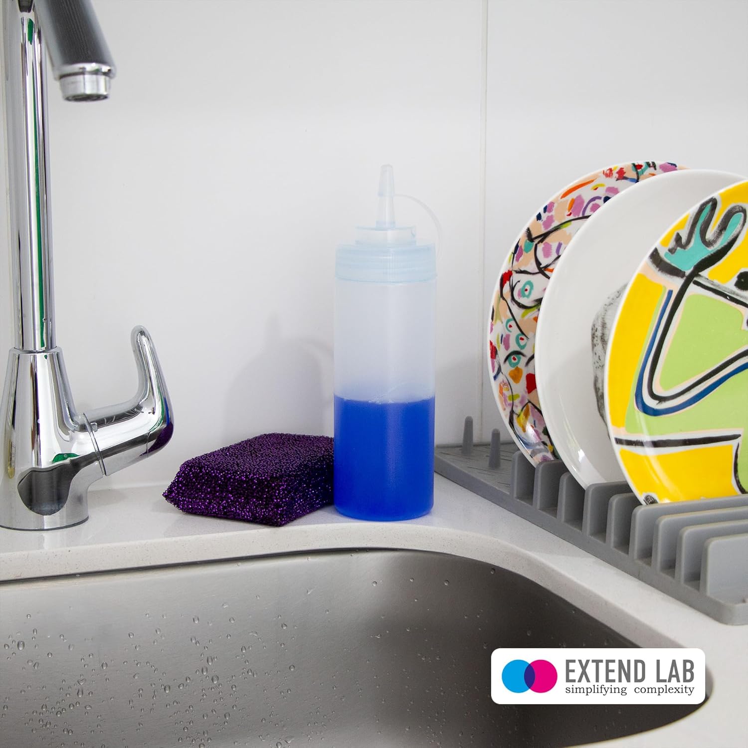 EXTEND LAB Sauce Bottles 3 Pack - Leak Proof Condiment Dispensers