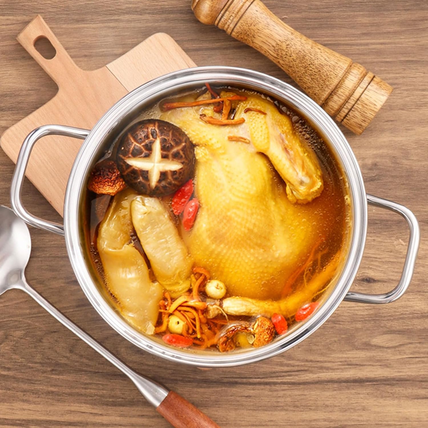 AIZYR 65L Stock Pot with Lid 304 Stainless Steel