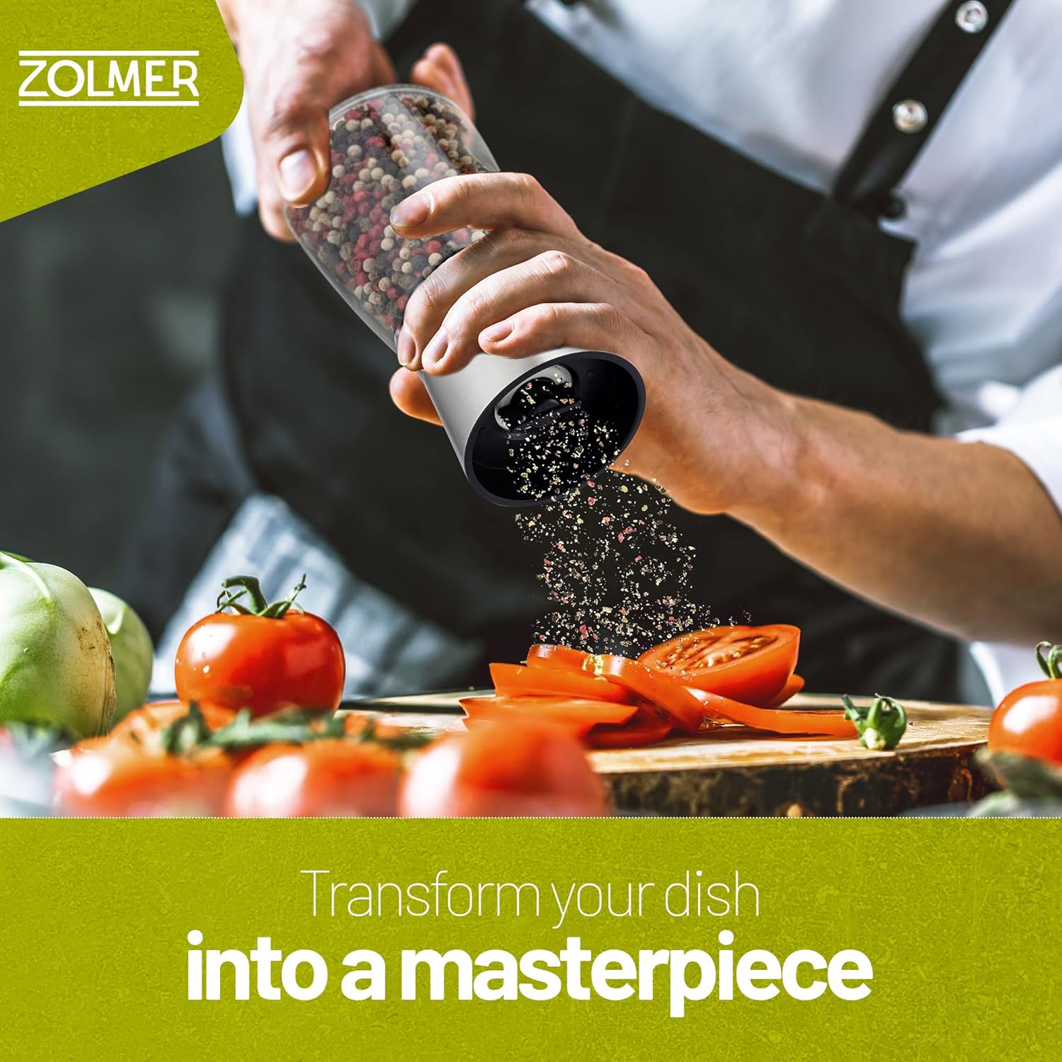 ZOLMER Premium Salt and Pepper Grinder Set