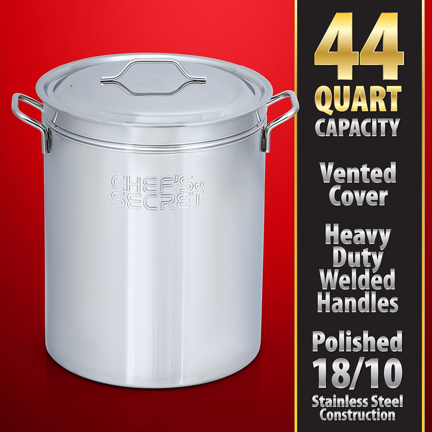 Chefs Secret 44 Quart Stockpot with Basket