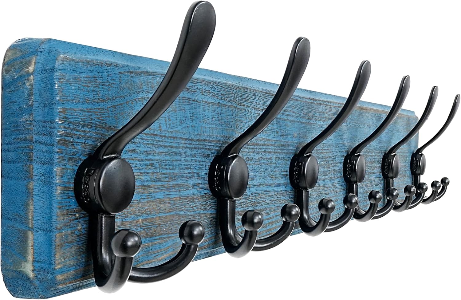 Dseap Wall Mounted Coat Rack 24 Long 6 Triple Hooks