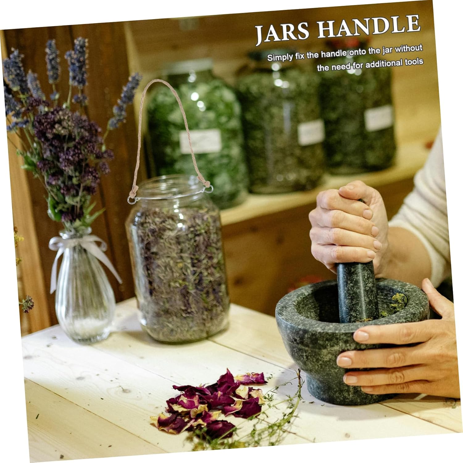 SHOWERORO Iron Ring Jar Handle Universal Fit