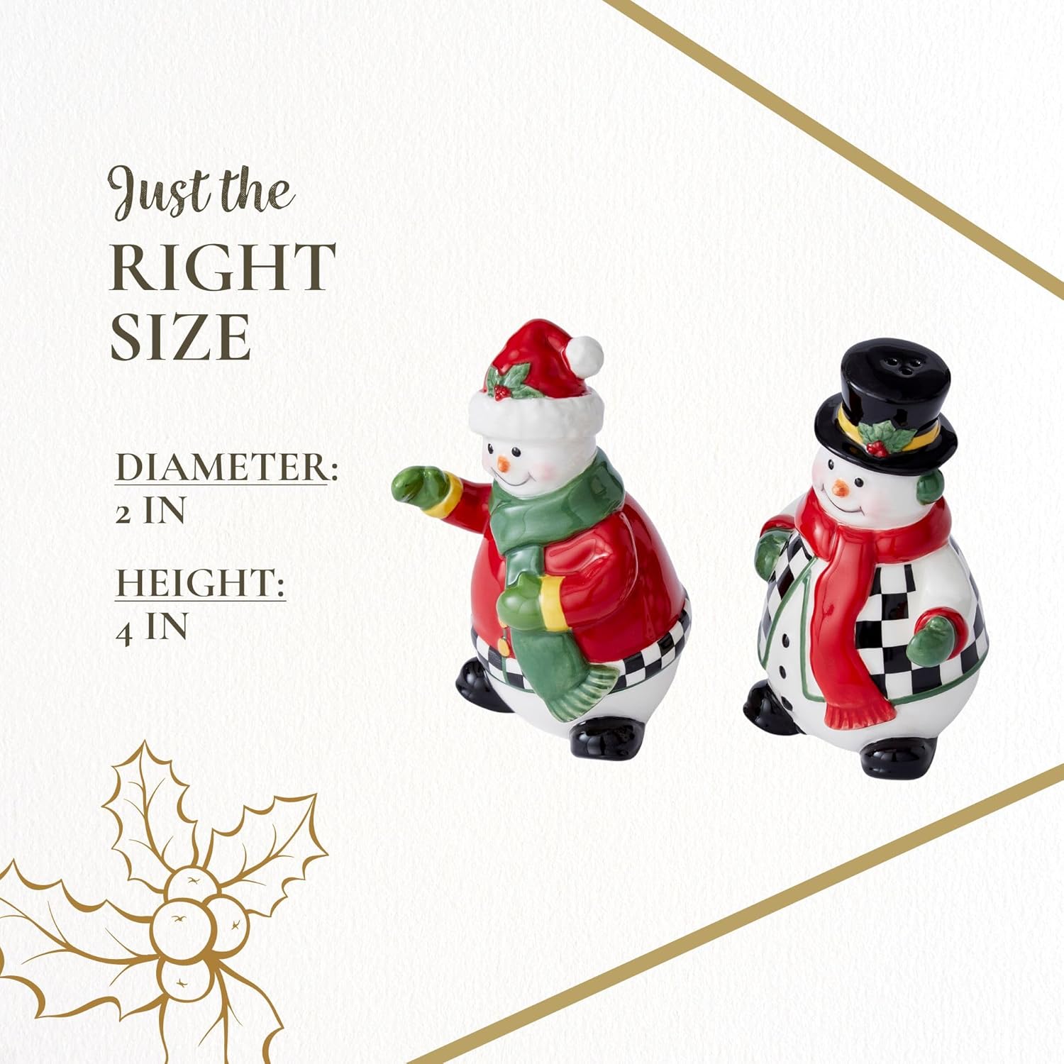 Spode Christmas Tree Snowman Salt Pepper Shaker Set
