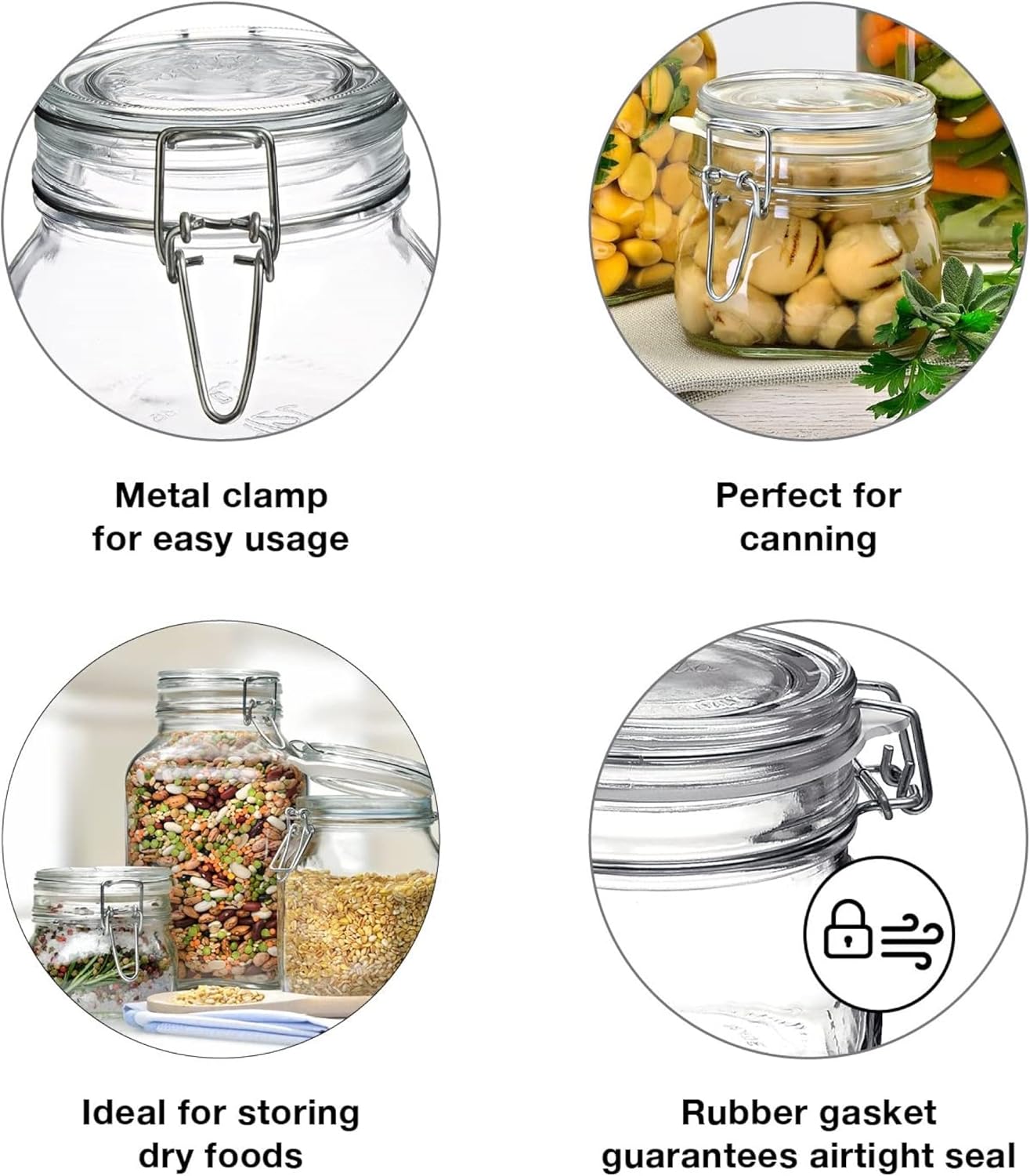 Bormioli Rocco Square Fido Jar 075 Liter