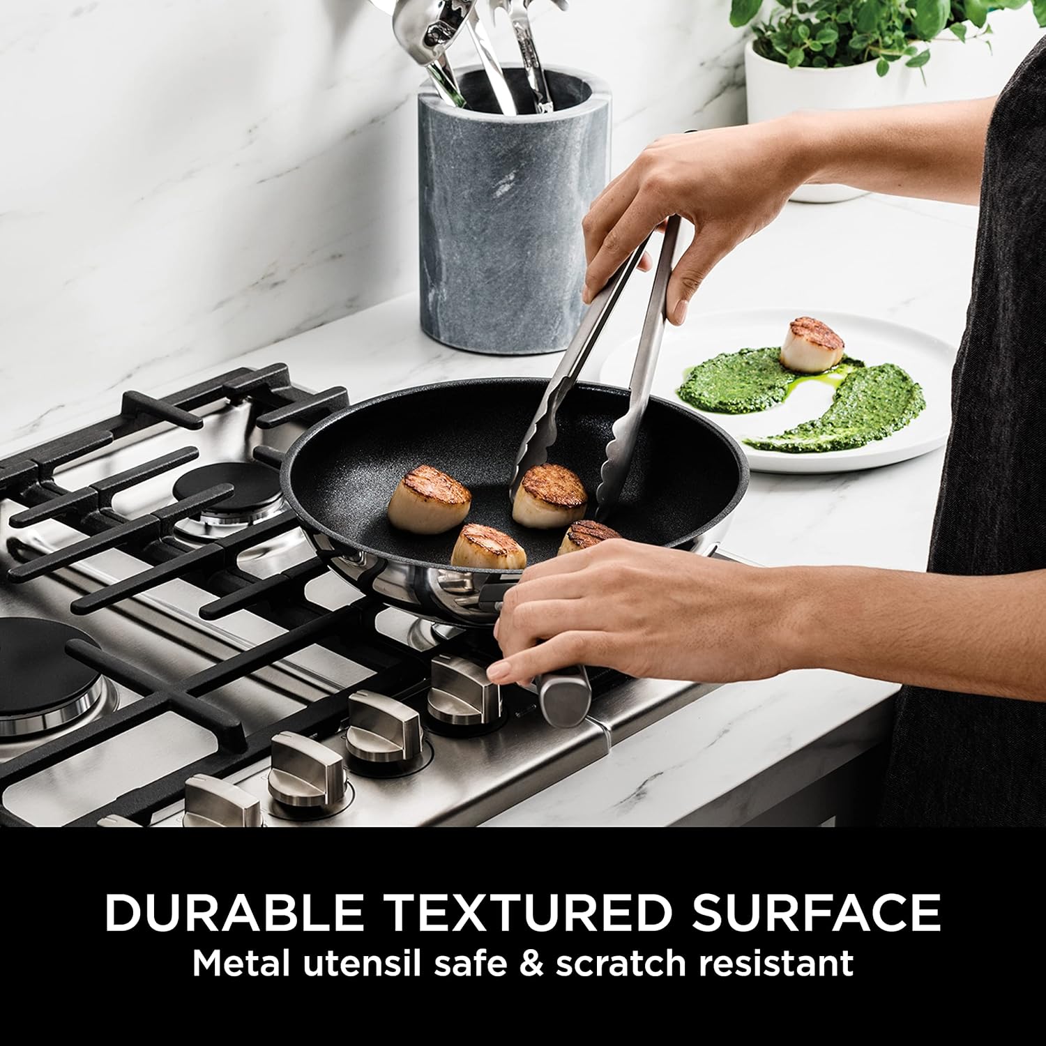 Ninja ZEROSTICK 5-Piece Pan Set with Glass Lids