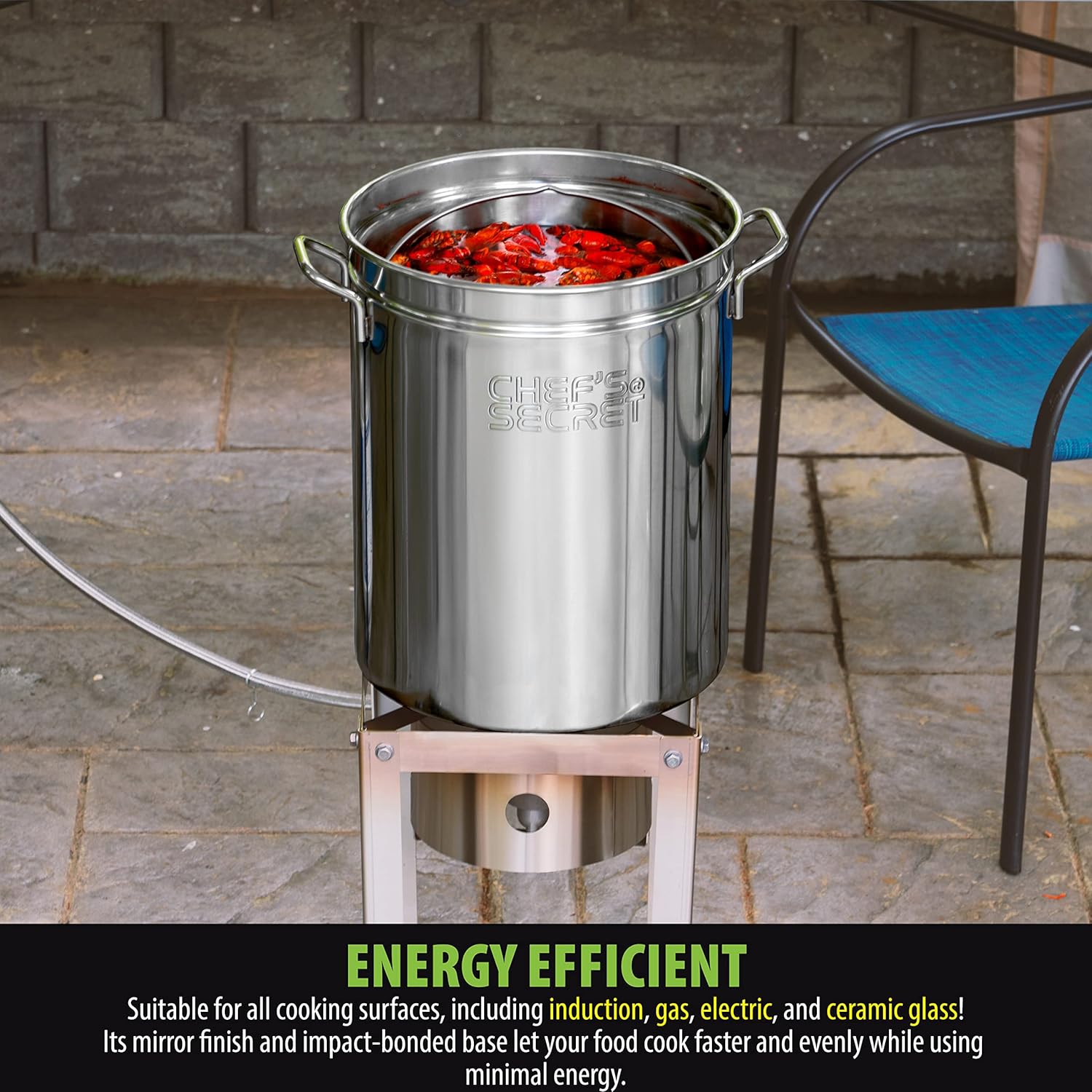 Chefs Secret 44 Quart Stockpot with Basket