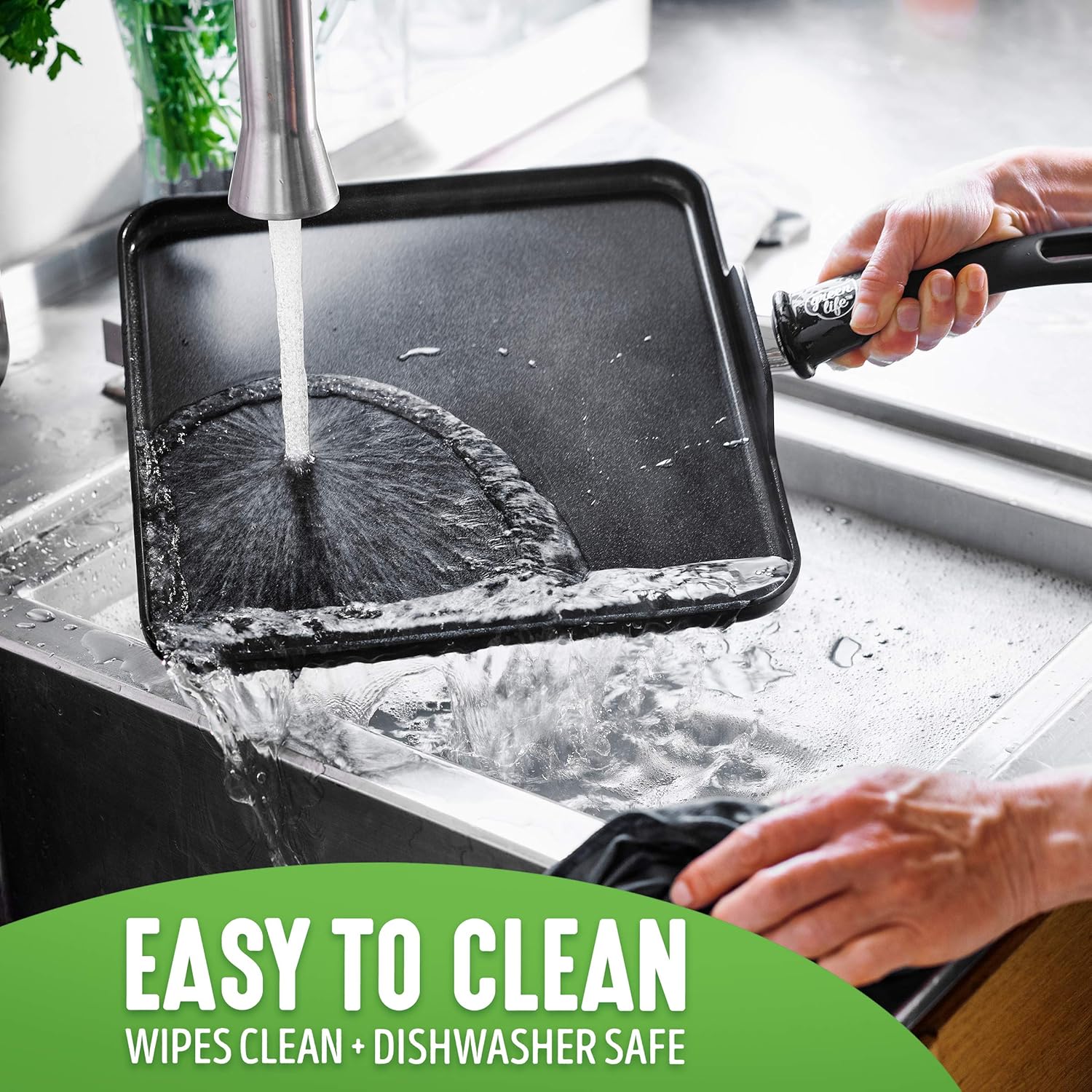 GreenLife 11 Griddle Pan 12 Frying Pan Set PFAS-Free Ceramic Nonstick Cookware