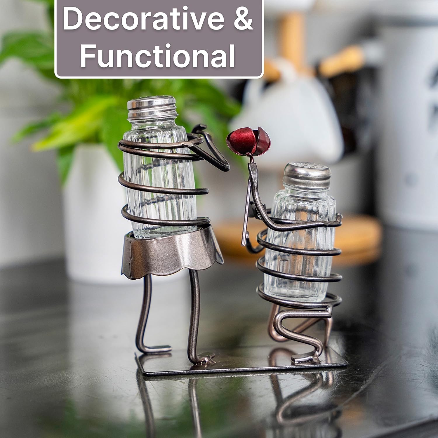 Made Easy Kit Salt and Pepper Shaker Set with Rack